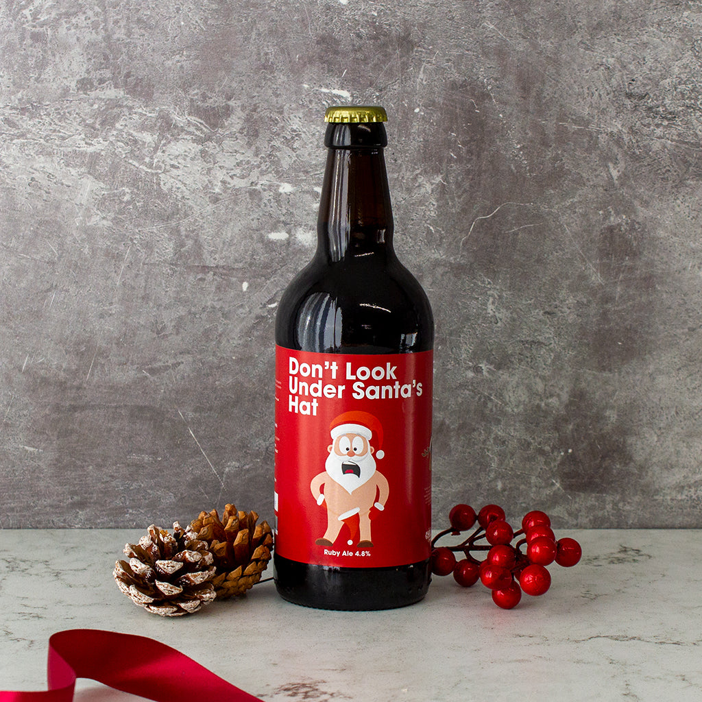 Dont Look Under Santa's Hat Ruby Ale Comedy Beer
