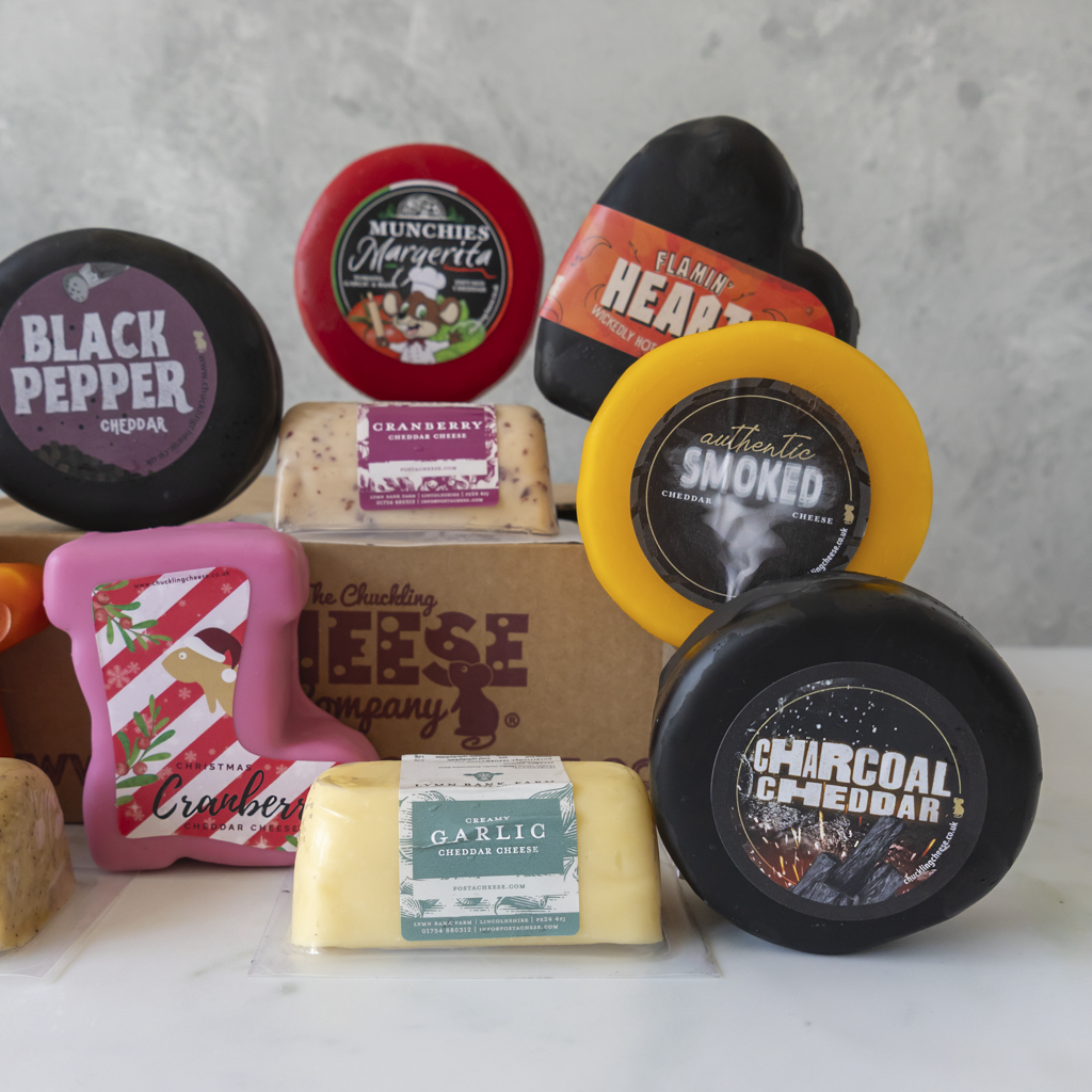Mystery Box surprise gift selection with cheese, spirits, sweets and foodie products