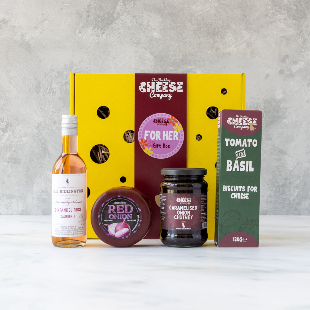 For Her Cheese & Wine Gift Box – The Chuckling Cheese Company