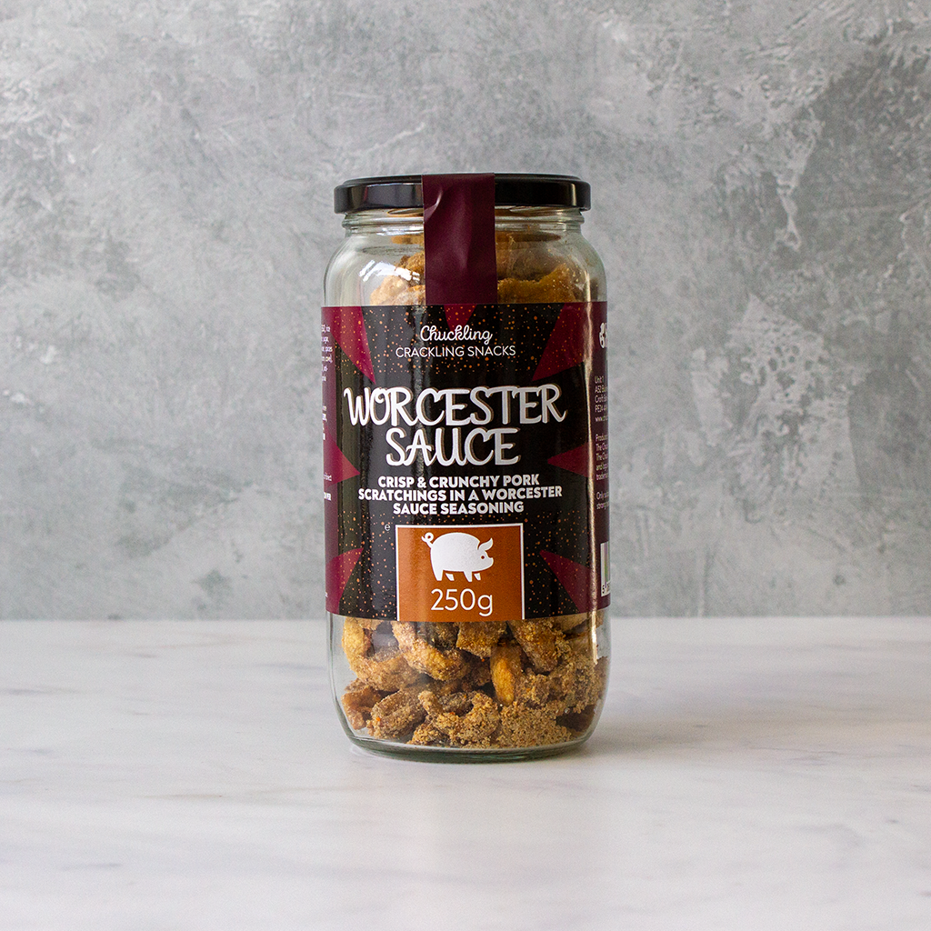 Worcester Pork Scratchings Jar