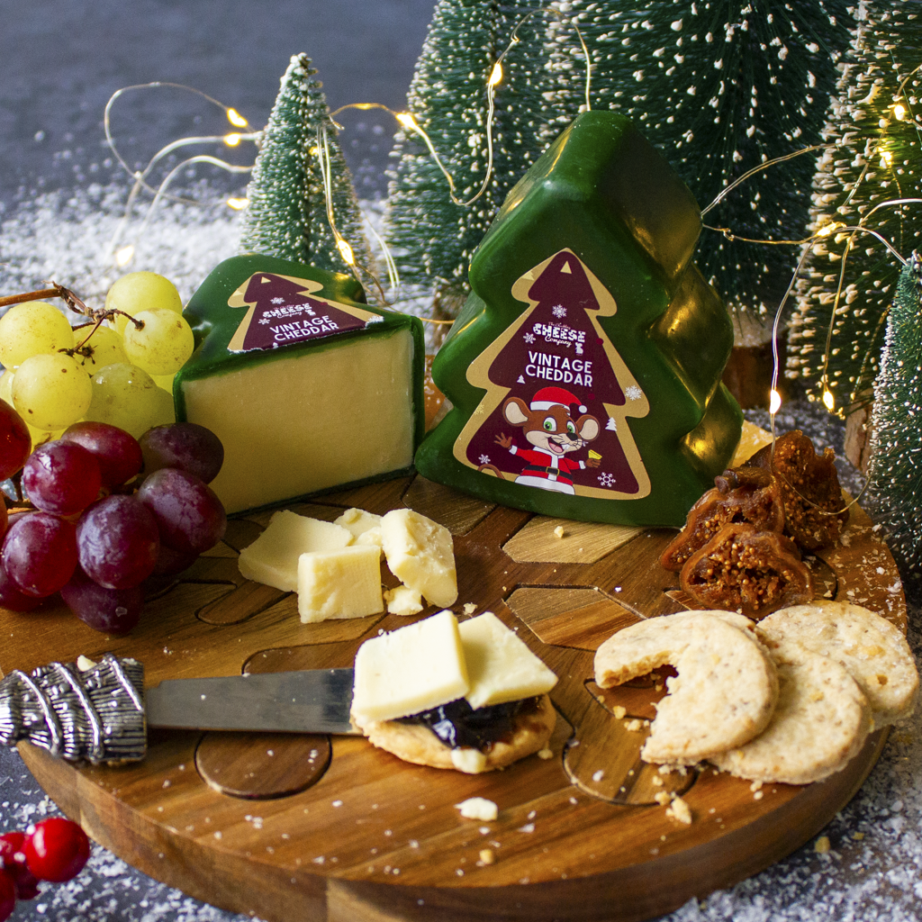 Christmas Tree Shaped Intense Vintage Cheddar Truckle
