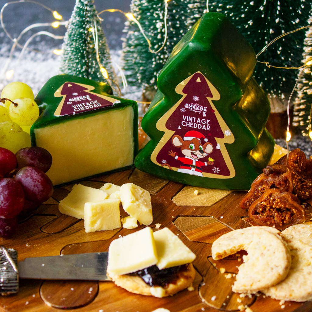 Christmas Tree Shaped Intense Vintage Cheddar Truckle