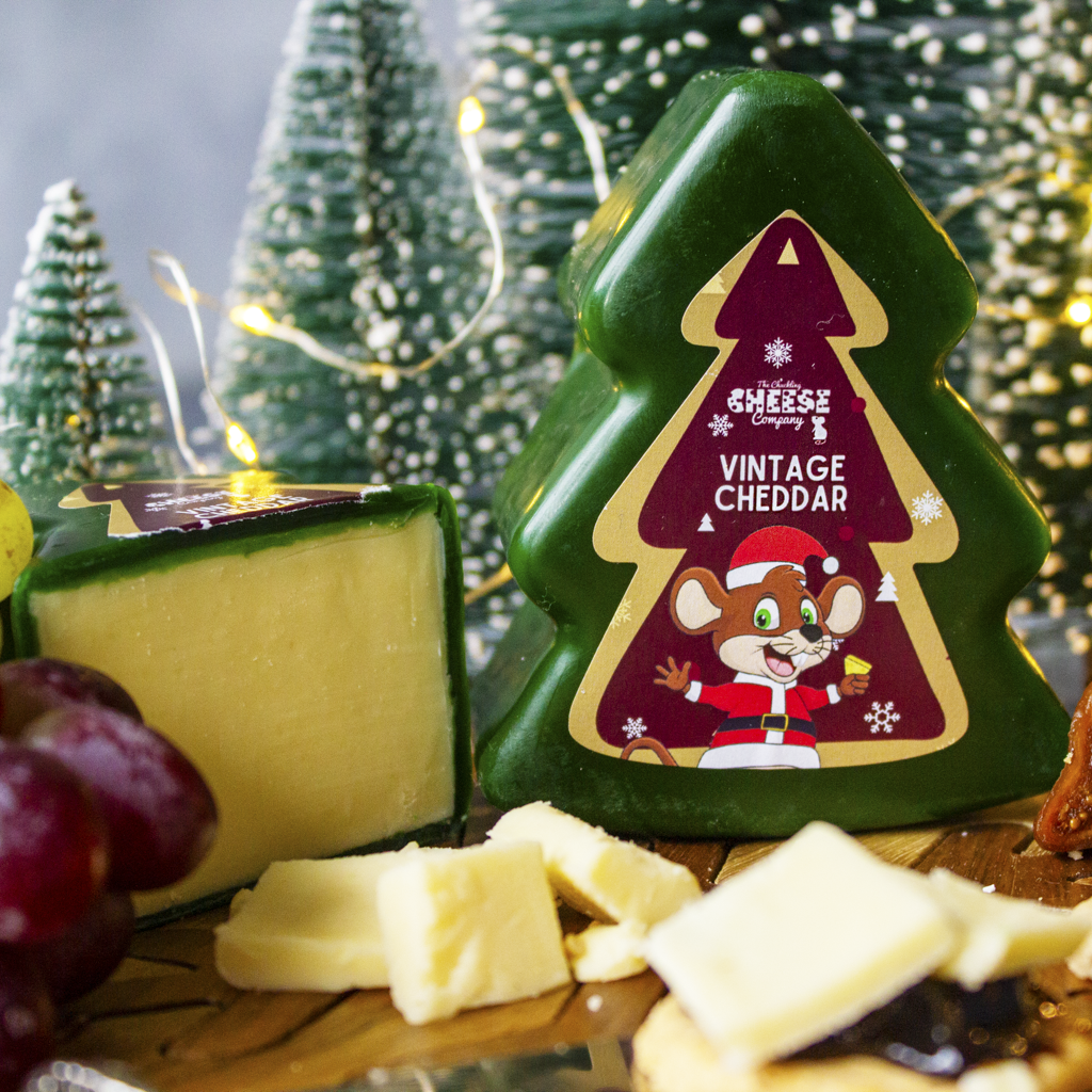 Christmas Tree Shaped Intense Vintage Cheddar Truckle