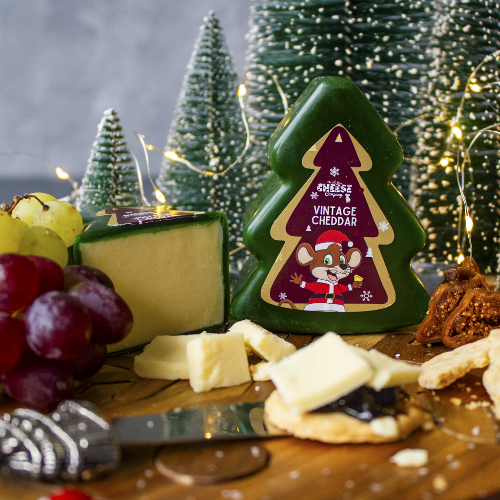 Christmas Tree Shaped Intense Vintage Cheddar Truckle