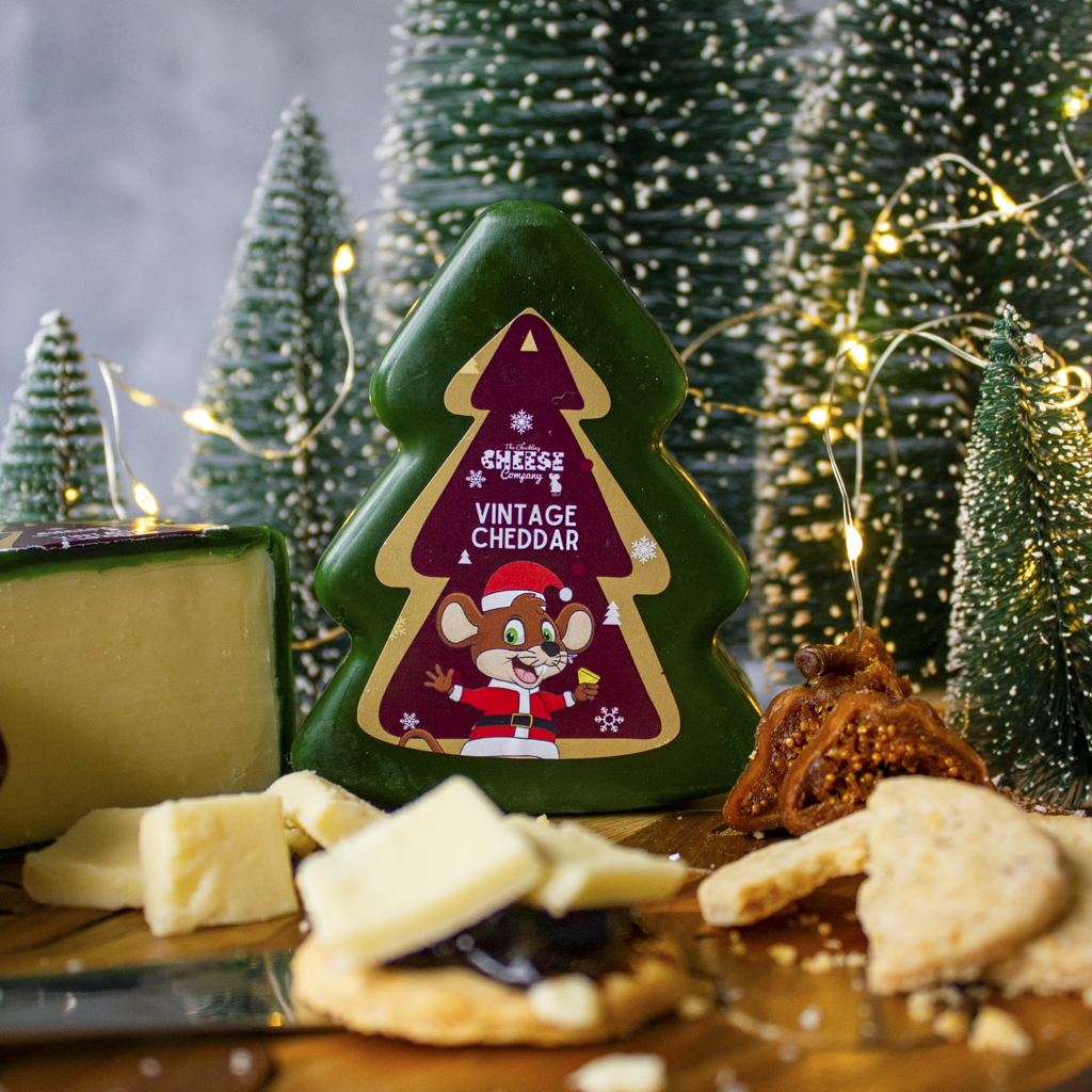 Christmas Tree Shaped Intense Vintage Cheddar Truckle