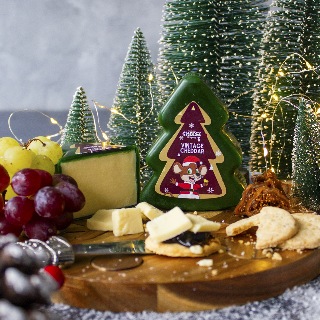 Christmas Tree Shaped Intense Vintage Cheddar Truckle