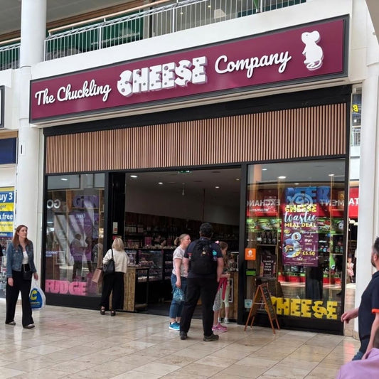 Chuckling Cheese MetroCentre store front cheese shop display
