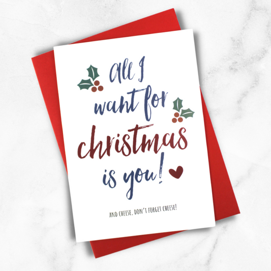 "All I Want for Christmas" Christmas Card