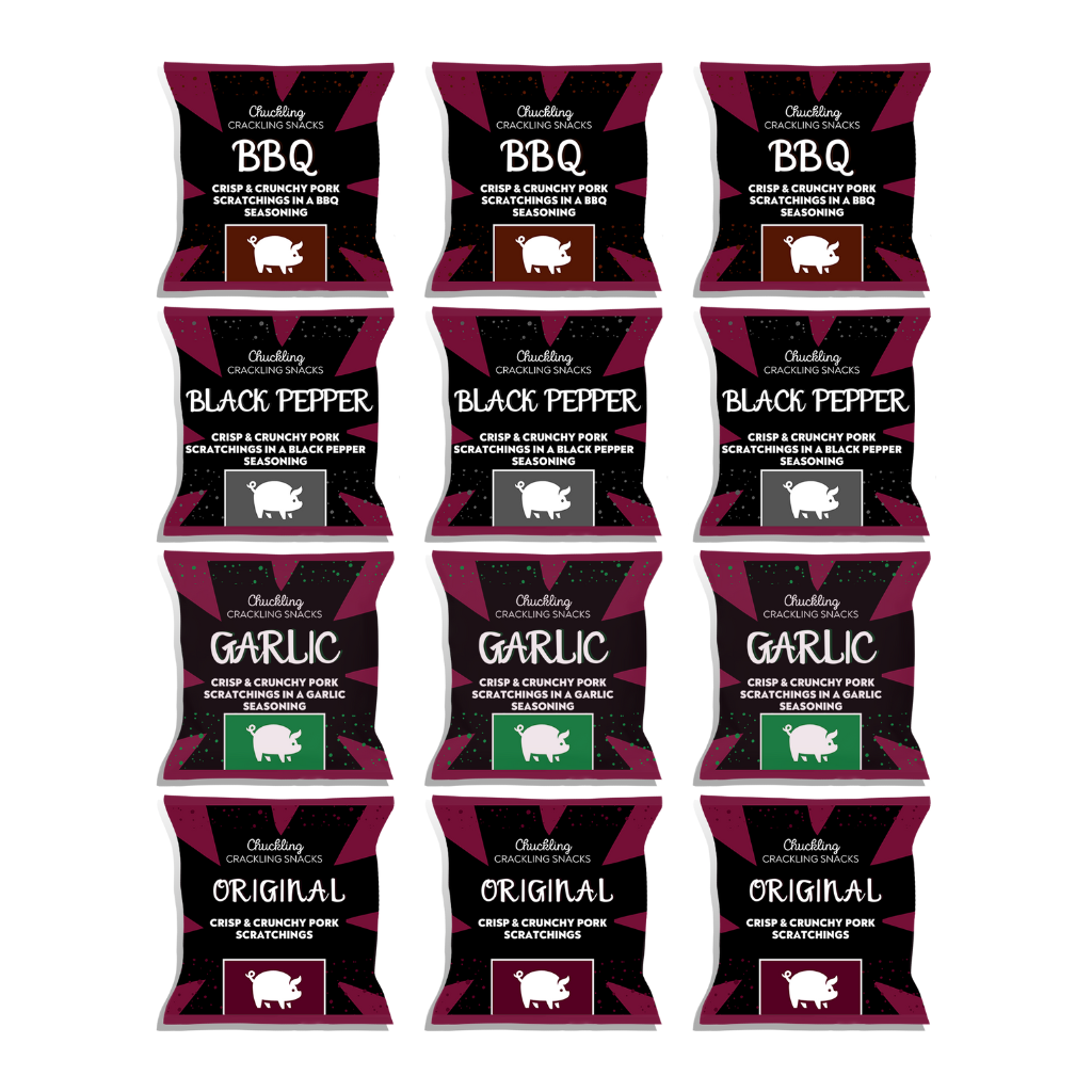 Mixed Pack #1 of Pork Scratchings x 12