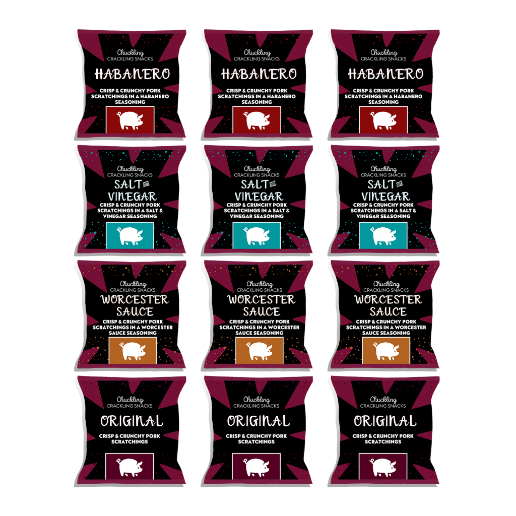 Mixed Pack #2 of Pork Scratchings x 12