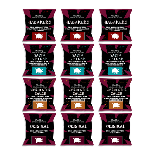 Mixed Pack #2 of Pork Scratchings x 12