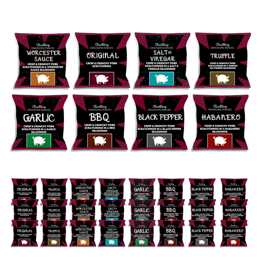 Full Mixed Pack of Pork Scratchings x 24