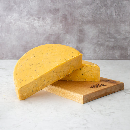 Double Gloucester & Chive Cheese 1/2 Wheel (1.1kg)
