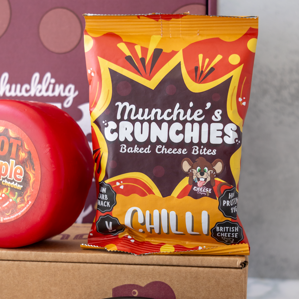 Chilli Munchie’s Crunchies baked cheese bites from All About The Burn Hamper