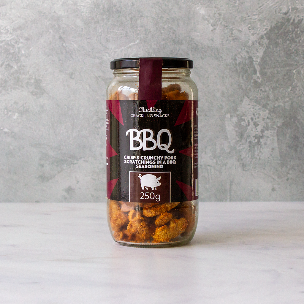 BBQ Pork Scratchings Jar