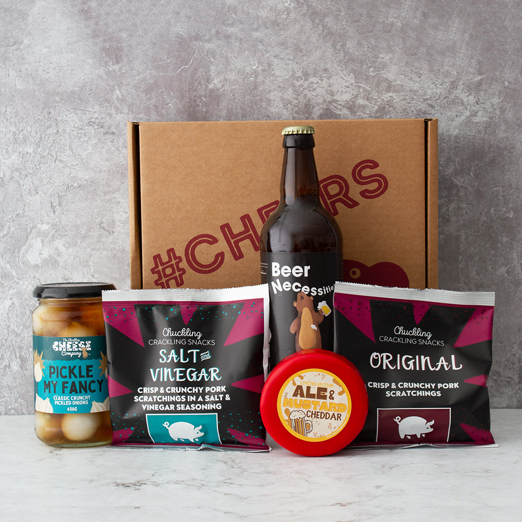 Pork Scratchings, Pickled Onions & Beer Gift Box