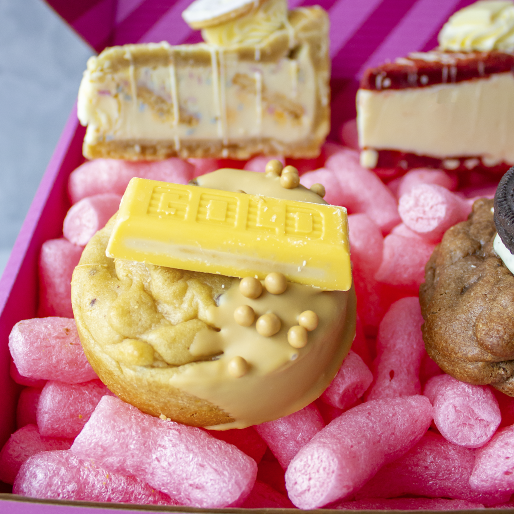 Close-up of a Gold Bar Deluxe Cookie