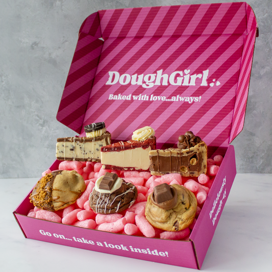 DoughGirl New Home Bundle cookie gift box with deluxe cookies and cookie pie slices