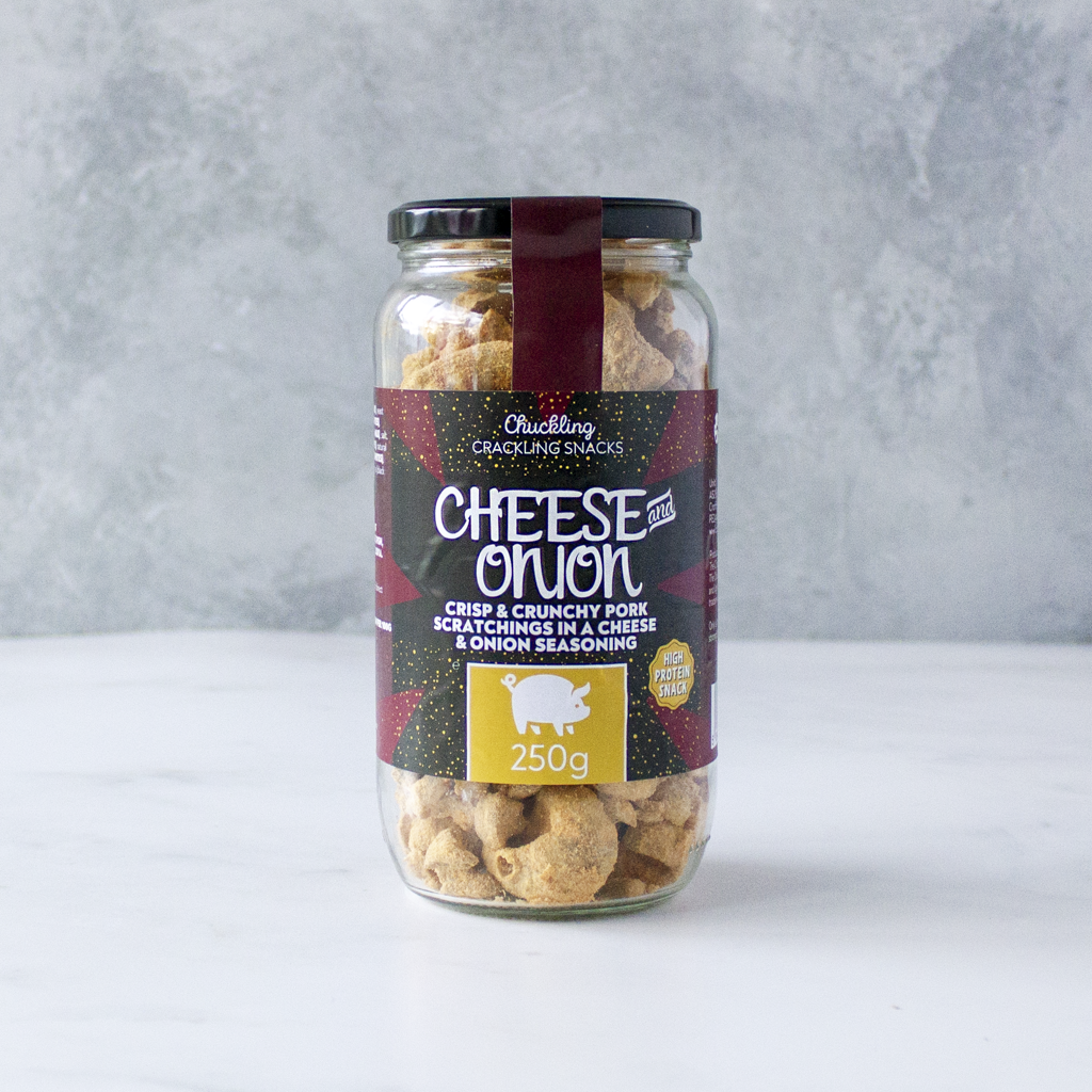 Cheese & Onion Pork Scratchings Jar