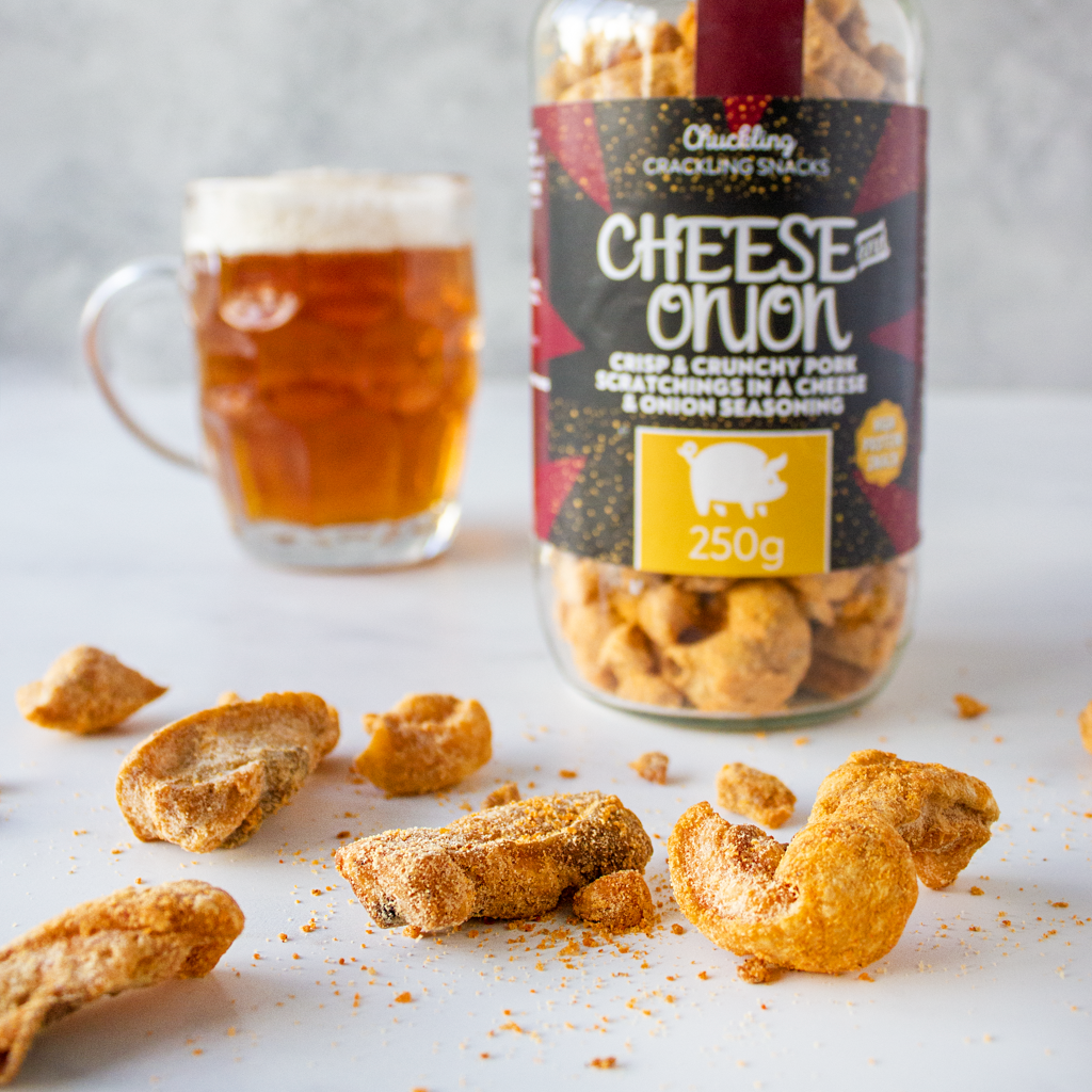 Cheese & Onion Pork Scratchings Jar