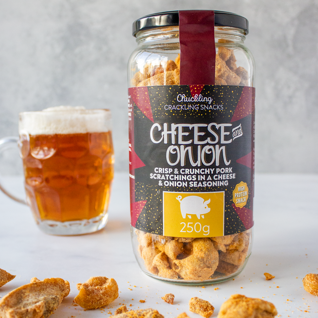 Cheese & Onion Pork Scratchings Jar