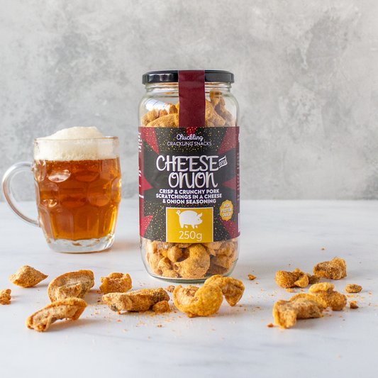 Cheese & Onion Pork Scratchings Jar