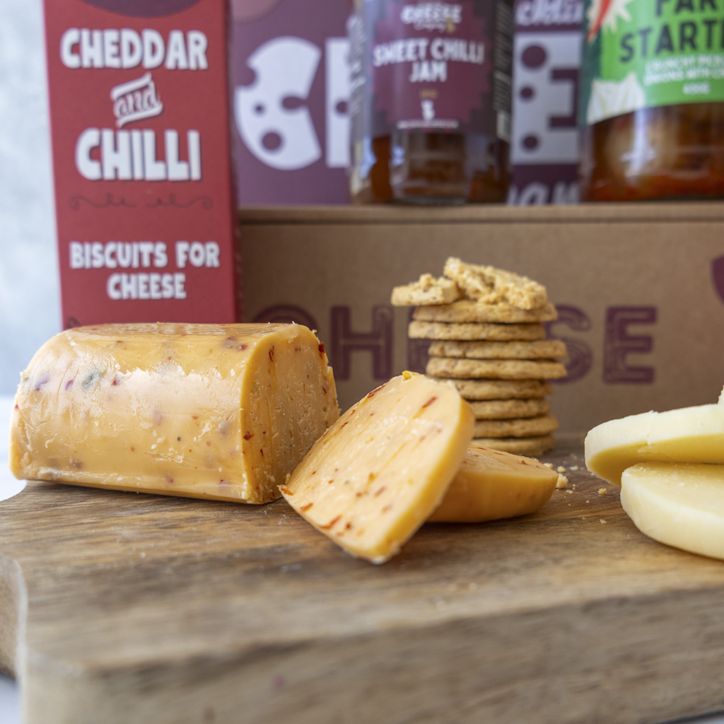 Chilli Cheese Biscuits with cheese barrel from Farty Pants hamper