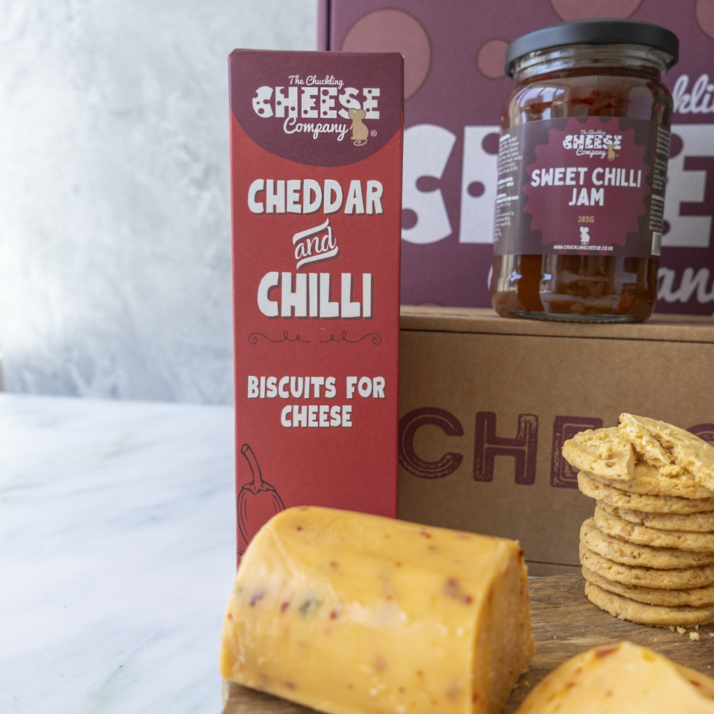 Chilli Cheese Biscuits box with cheese from Farty Pants Gift Hamper