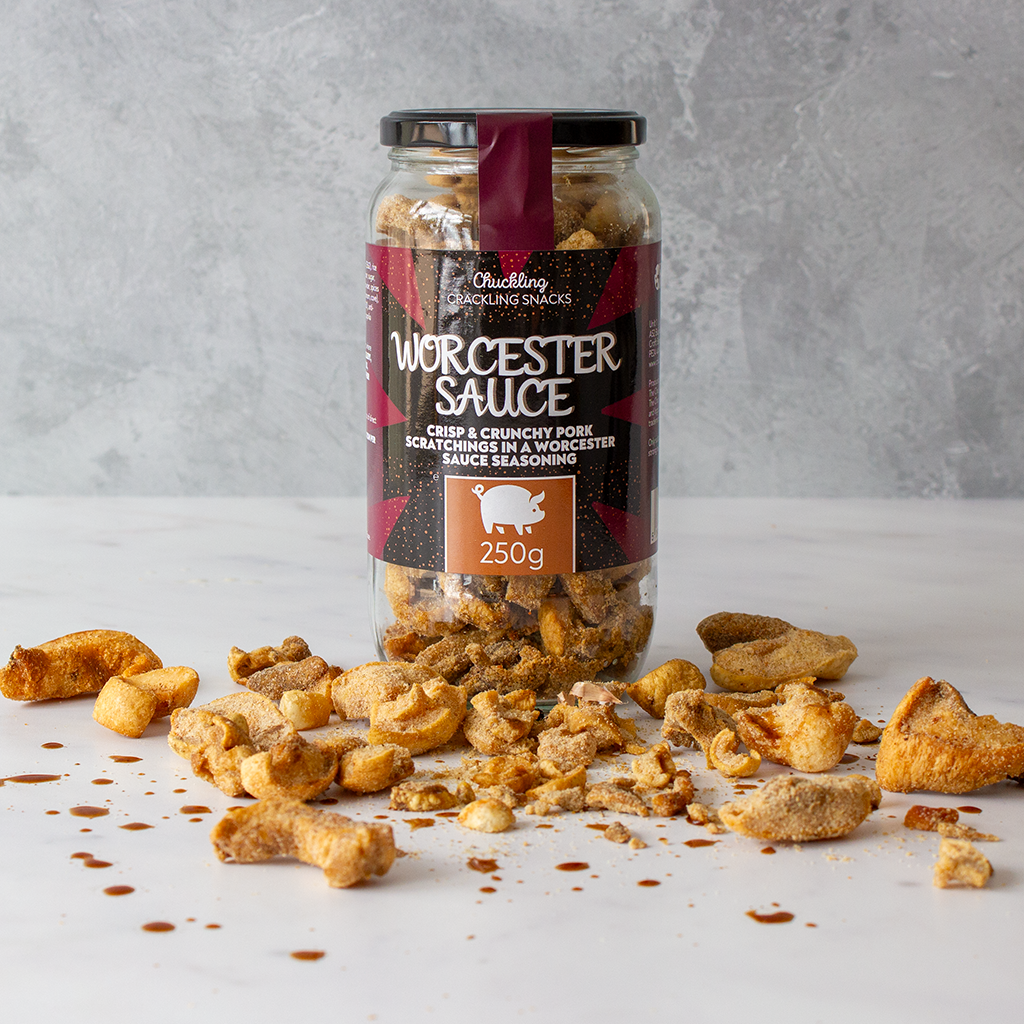 Worcester Pork Scratchings Jar