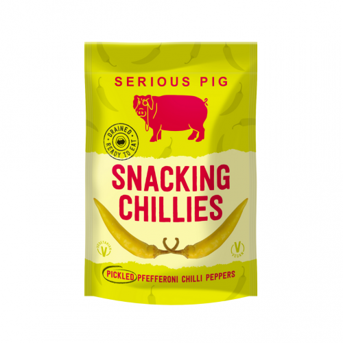Serious Pig Snacking Chillies, Now Available at The Chuckling Cheese Company