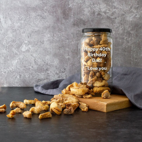 Original Pork Scratchings Personalised Gift Jar, Available Now at The Chuckling Cheese Company 