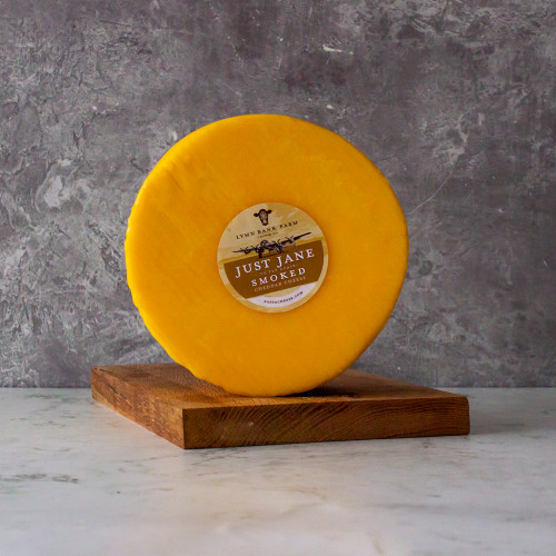 2kg Smoked Cheese Truckle Coated in Yellow Wax