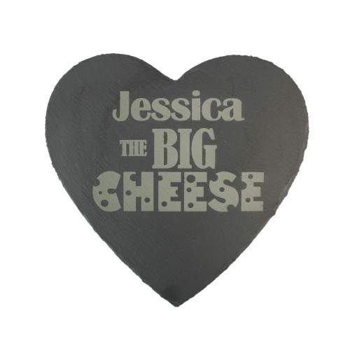 Heart Shaped Personalised Chopping Board white background