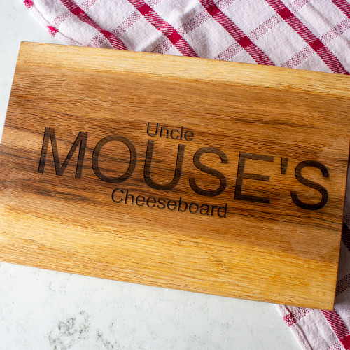 An image of the personalised Uncle Cheeseboard availble to purchase from the chuckling cheese comapny