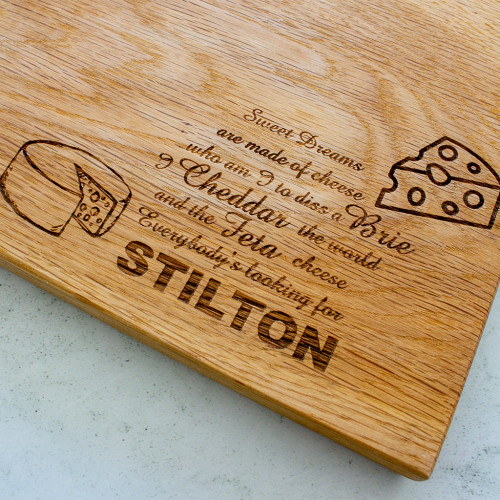 Who am i to diss engraved oak board availble to purchase from the chuckling cheese company