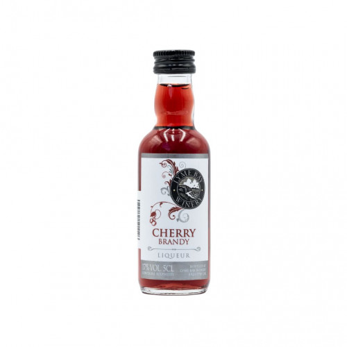 White background image of a single bottle of Lyme Bay Cherry Brandy 5cl