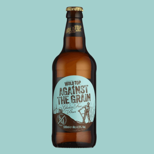 A bottle of Wold Top Against The Grain Gluten Free Beer 500ml 