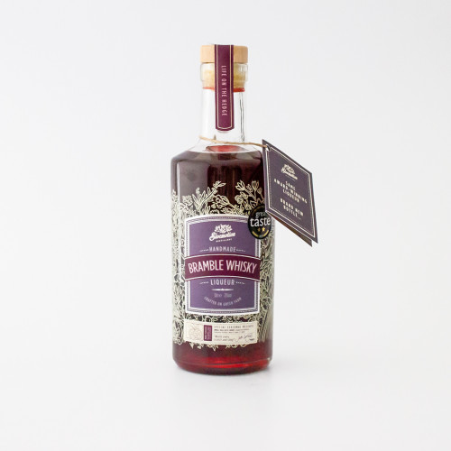 White background product image of single bottle of Sloemotion Bramble Whisky 50cl