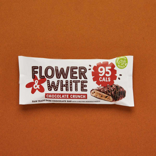 An image of a Flower and White Chocolate Meringue Bar in packaging.