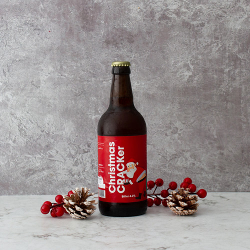 Grey background image of the Christmas Cracker Comedy Beer