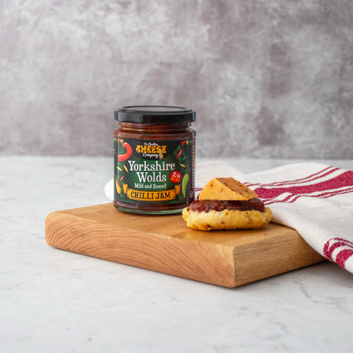 Yorkshire Wolds Mild Chilli Jam, Available Now at The Chuckling Cheese Company 
