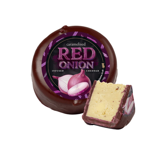 Caramelised Red Onion Cheese Truckle - Cut Open (200g)