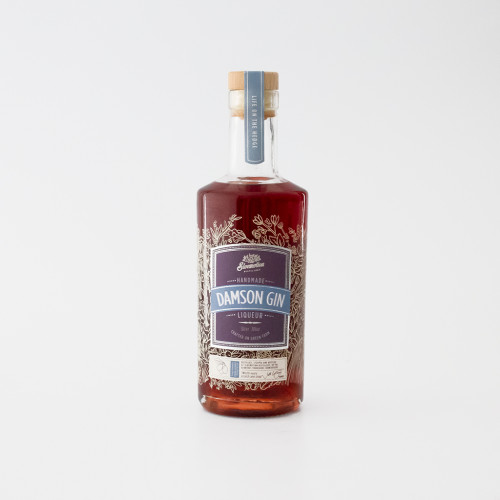 White background product image of a single bottle of Sloemotion Damson Gin 50cl