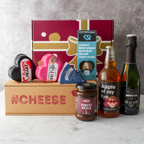 The Date Night Cheese Gift Hamper - Open on white background