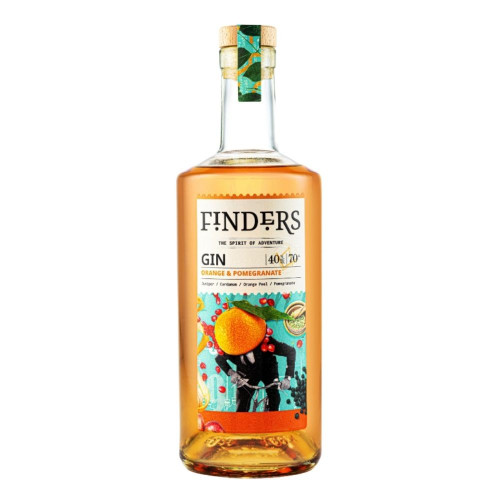 70cl bottle of Orange and Pomegrante Gin by Finders