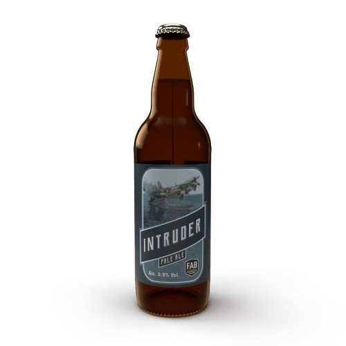 A white background image of the Intruder Pale Ale by FAB Brewery
