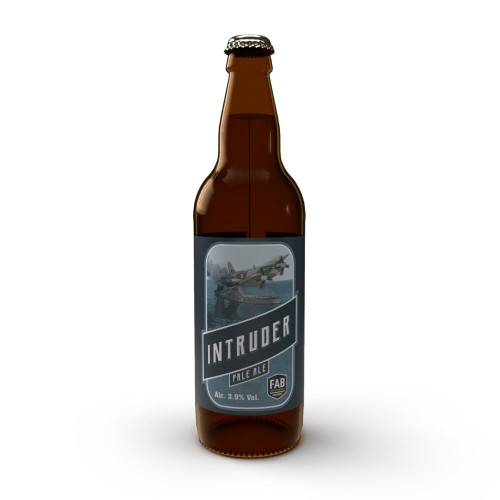 A white background image of the Intruder Pale Ale by FAB Brewery