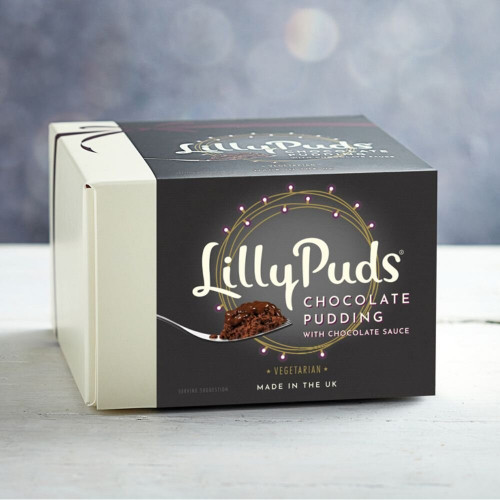 Lifestyle image of a box of Lily Puds Chocolate Pudding
