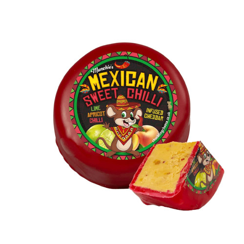 Mexican Sweet Chilli Cheese Truckle - Cut Open (200g)