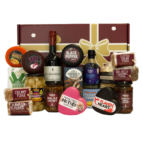 An image of the products in The Mighty Selection Gift Hamper with white background